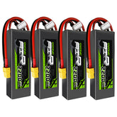 4 × Batterie Lipo Ovonic 2200mAh 25C 3S1P 11.1V avec XT60 pour Freewing Dynam